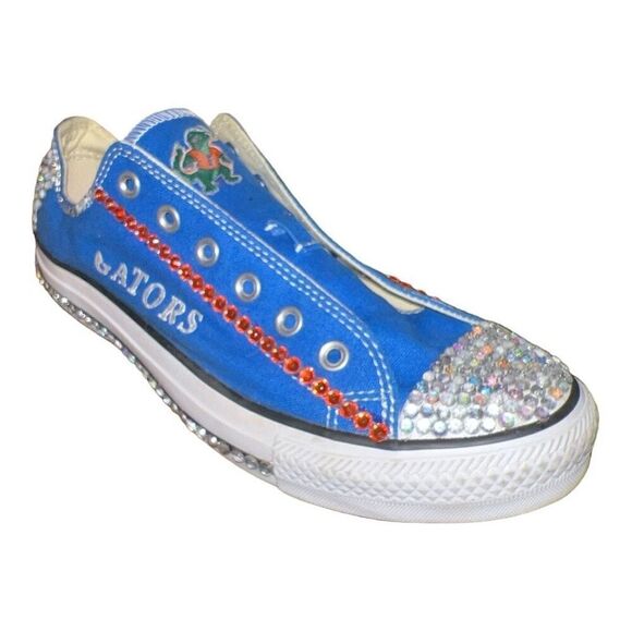 Crystallized Florida Gators Converse Bling-Custom-made  men’s 8 woman’s 10 - Picture 1 of 6